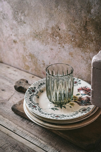 Tall Handblown Fluted Tumbler