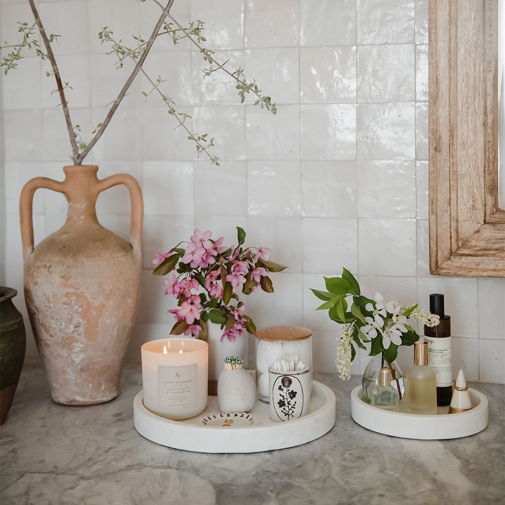 Round Marble Tray