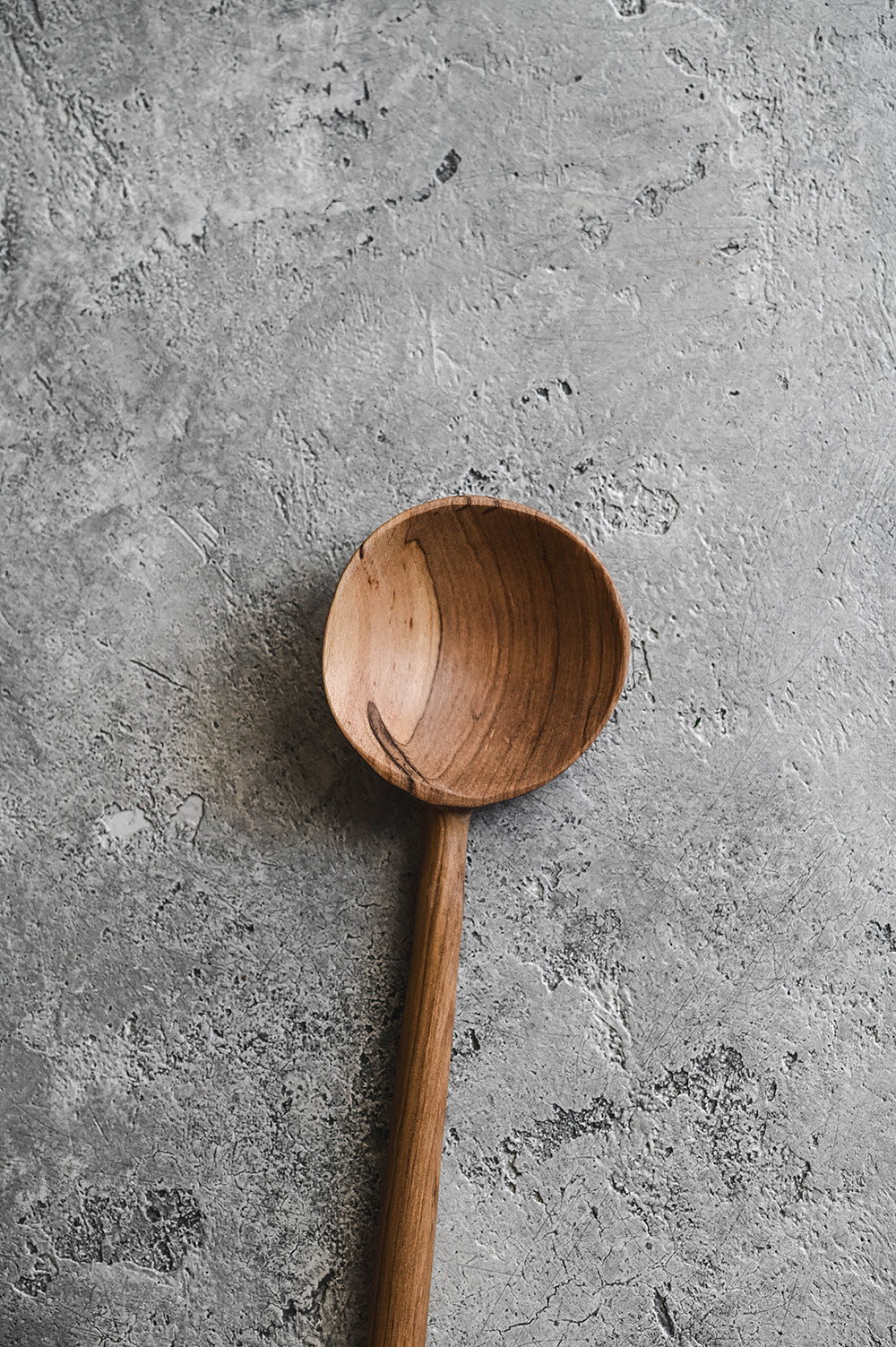 Round Wild Olive Wood Cooking Spoon