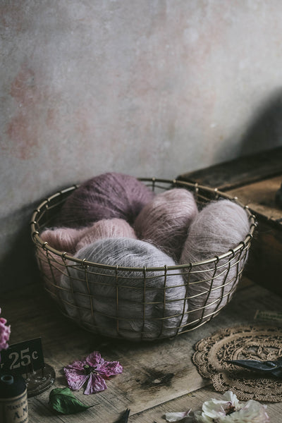 Short Round Brass Wire Basket