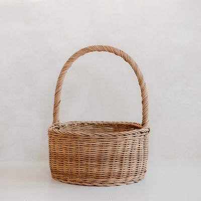 Simone Rattan Basket with Handle