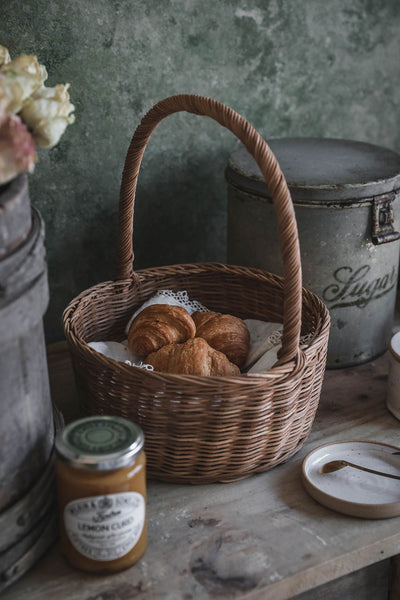 Simone Rattan Basket with Handle