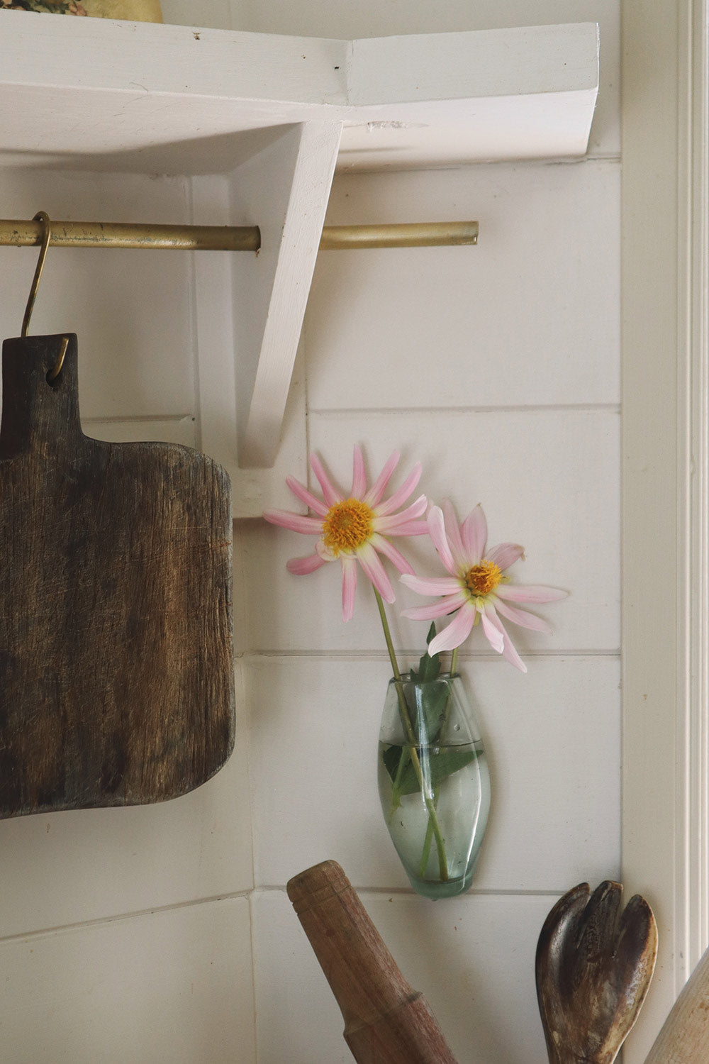 Small Recycled Glass Wall Vase