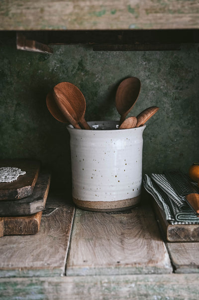 Speckled Utensil Crock