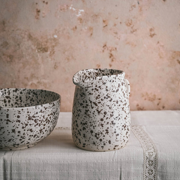 Ceramic Splatterware Pitcher