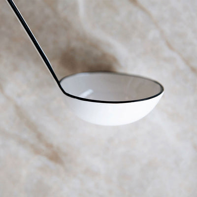 Stainless Steel Enamel Soup Ladle
