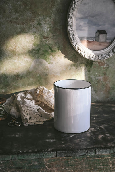 Stainless Steel Enamel Utensil Crock