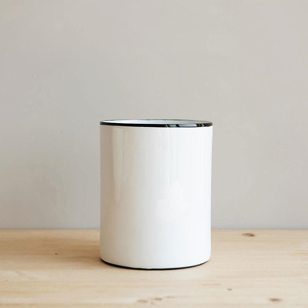 Stainless Steel Enamel Utensil Crock