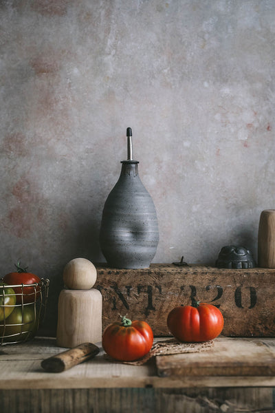 Stoneware Oil & Vinegar Cruet