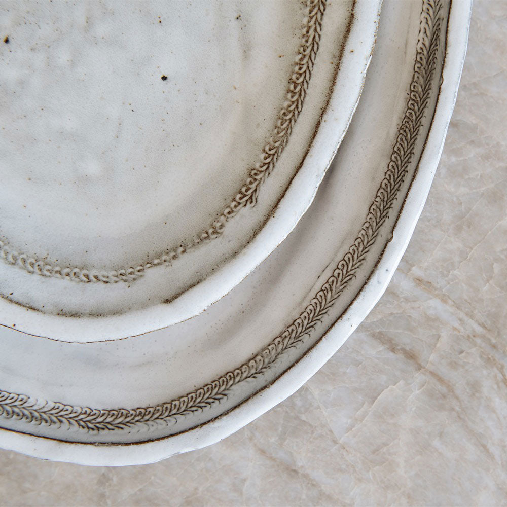 Handcrafted Grand Stoneware Serving Platter