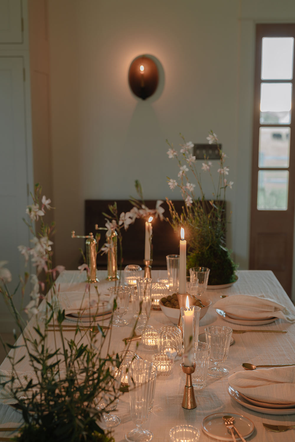 Hand Forged Brass Candlestick - Tall