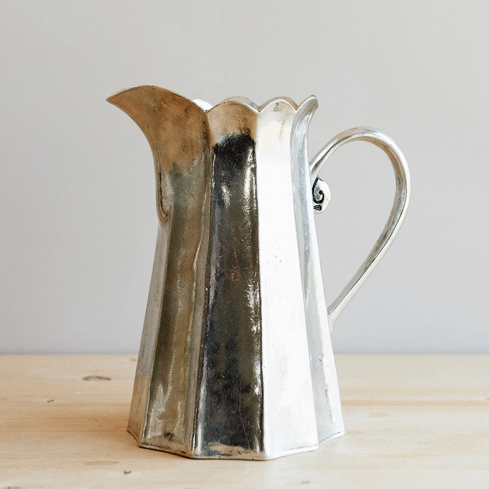Handcrafted Tall Pewter Vase