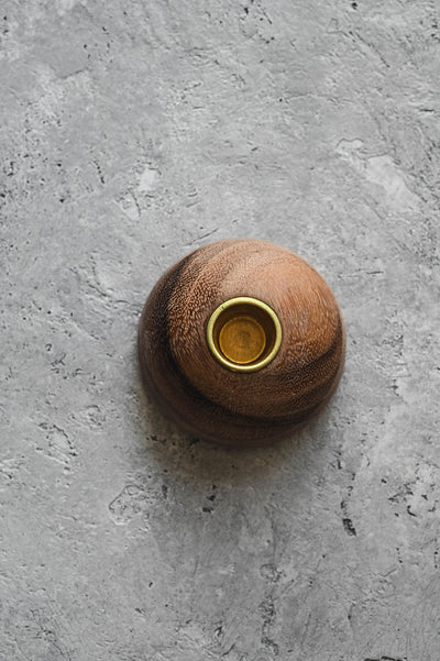 Walnut Taper Candle Holder