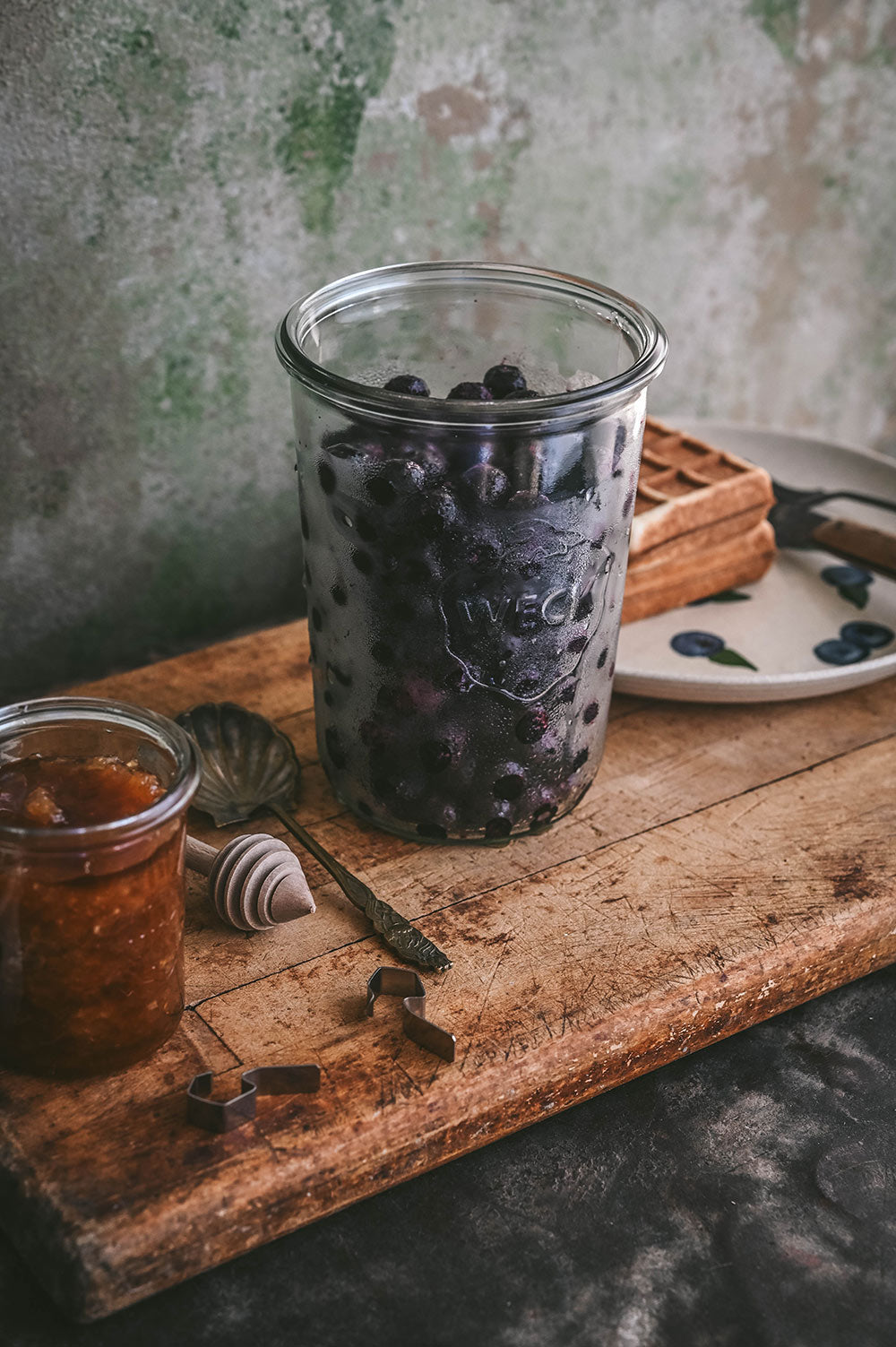 Wooden Top Glass Storage Jar