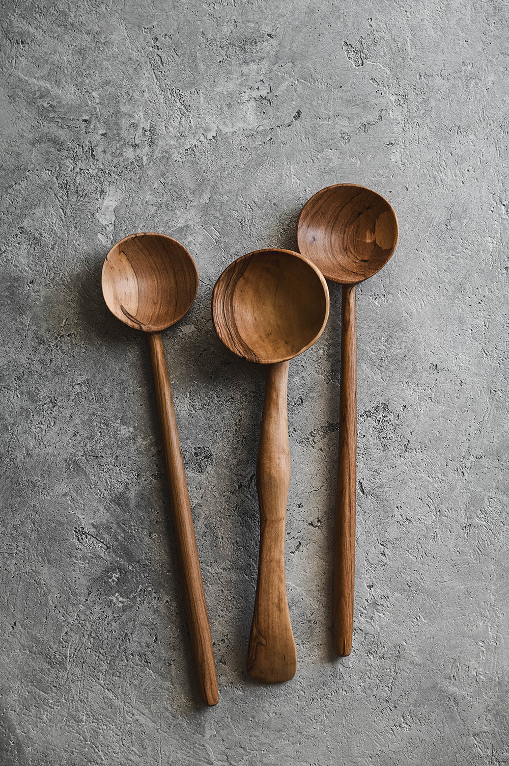 Round Wild Olive Wood Cooking Spoon