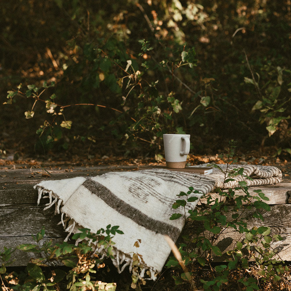 Hand-Loomed Blanket - Grey