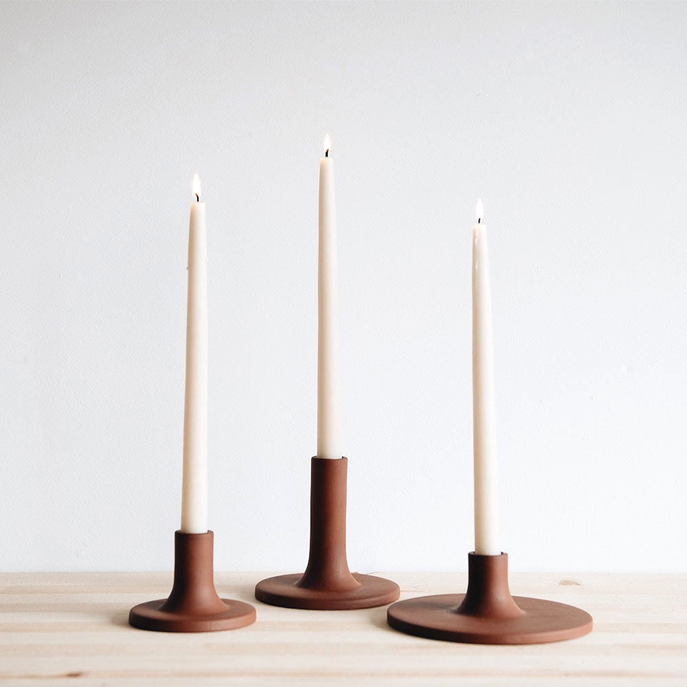 Ceramic Taper Candlestick - Earth