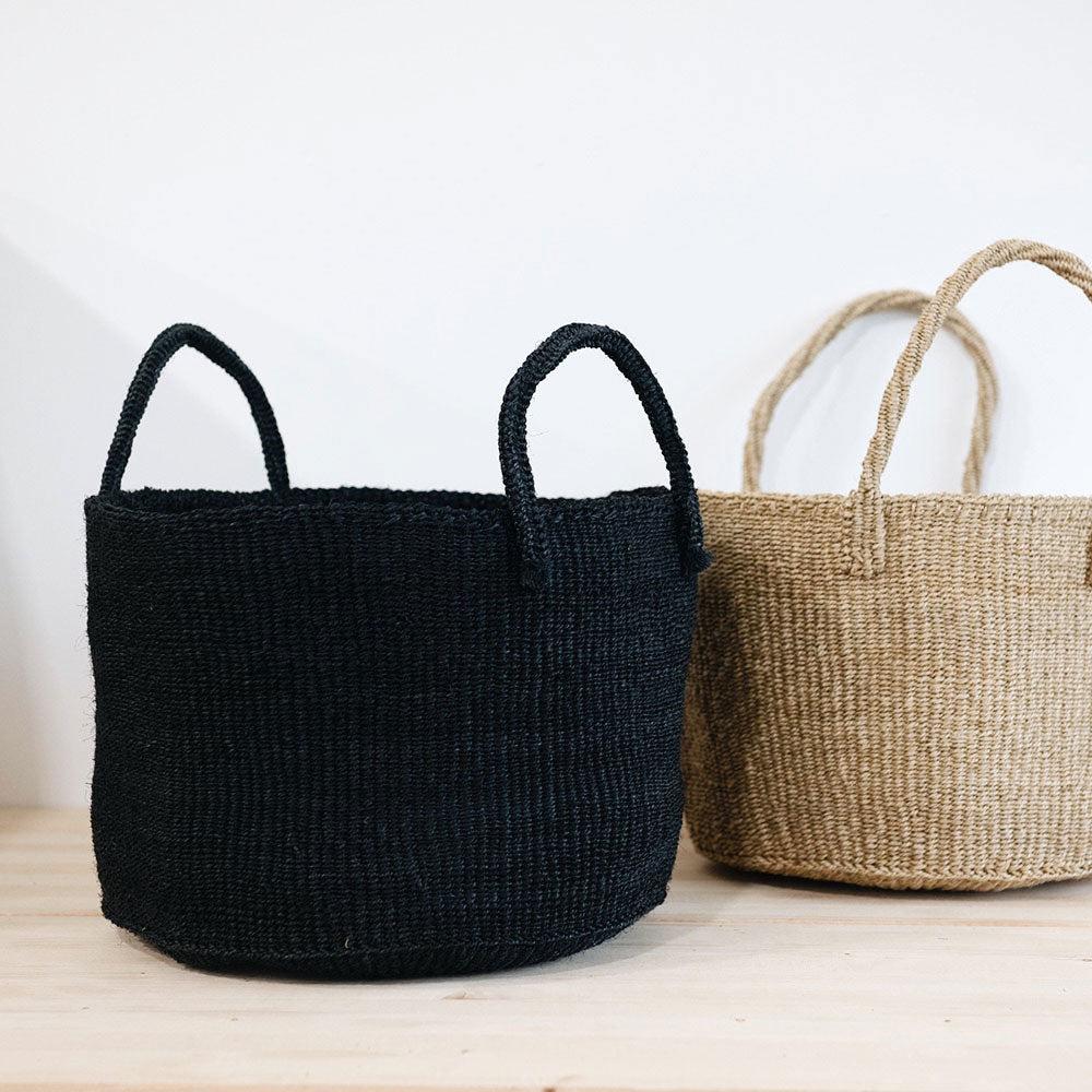 Classic Sisal Basket - Black