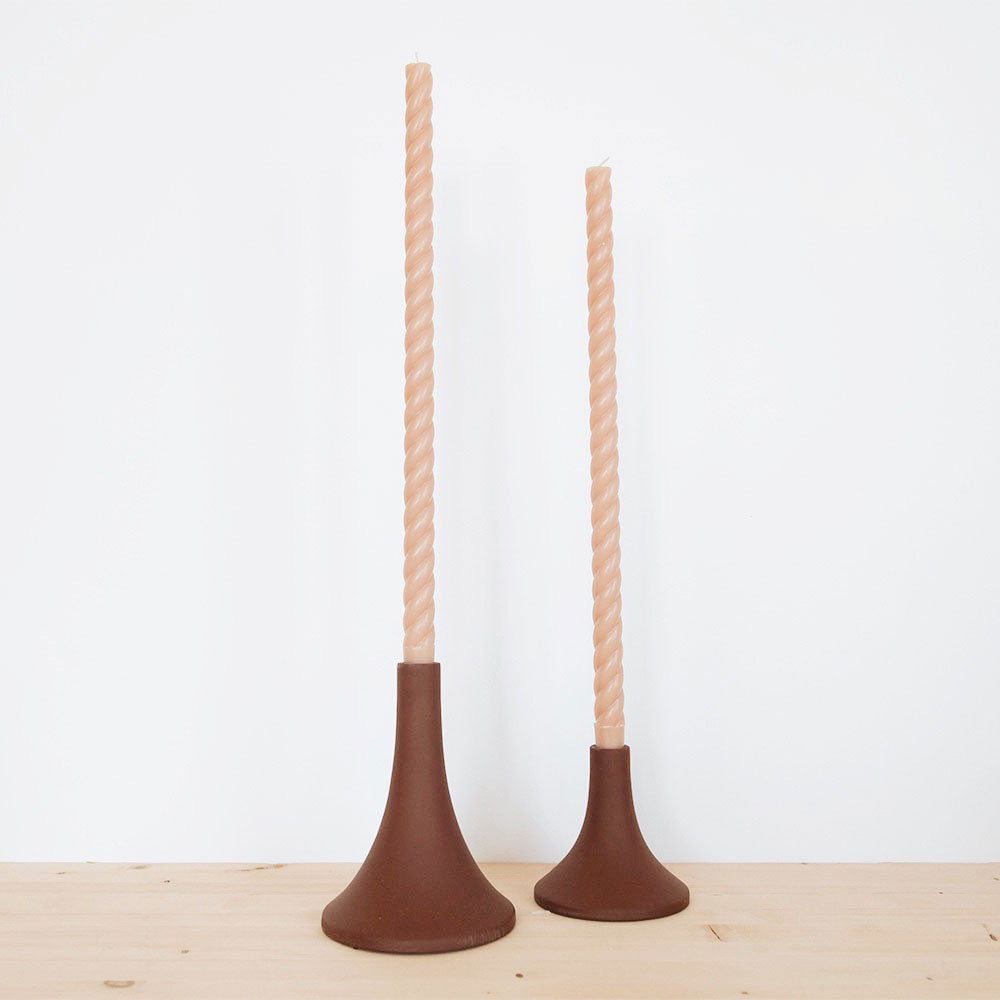 18" Taper Rope Candles - Petal