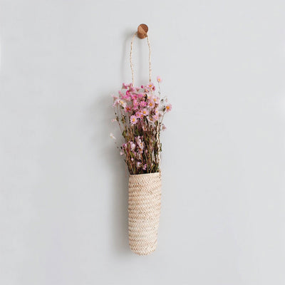 Long Palm Leaf Hanging Basket