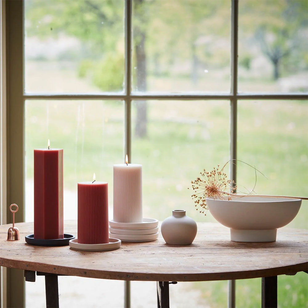 Large Hexagon Pillar Candle