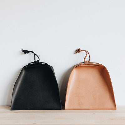 Leather Dustpan - Brown