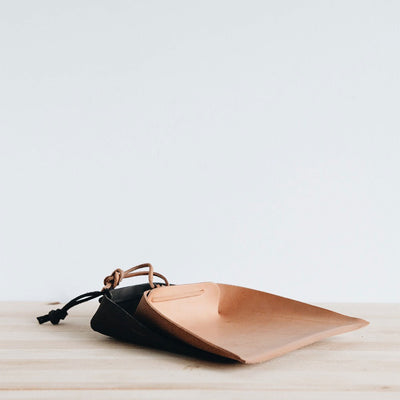 Leather Dustpan - Black