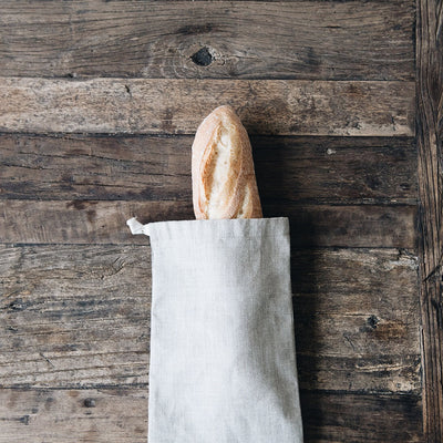 Linen Bread Storage Bag - Baguette