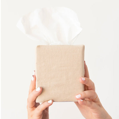 Linen Tissue Box Cover