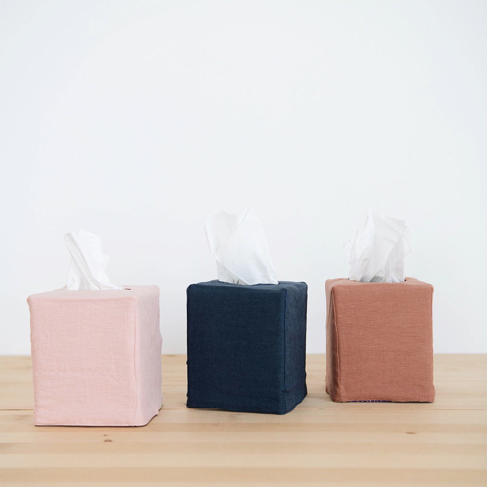 Linen Tissue Box Cover