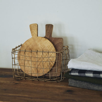 Malleable Brass Wire Storage Basket