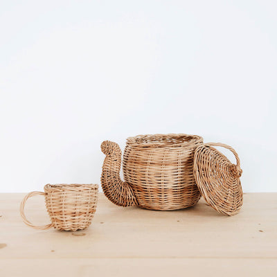 Rattan Tea Set