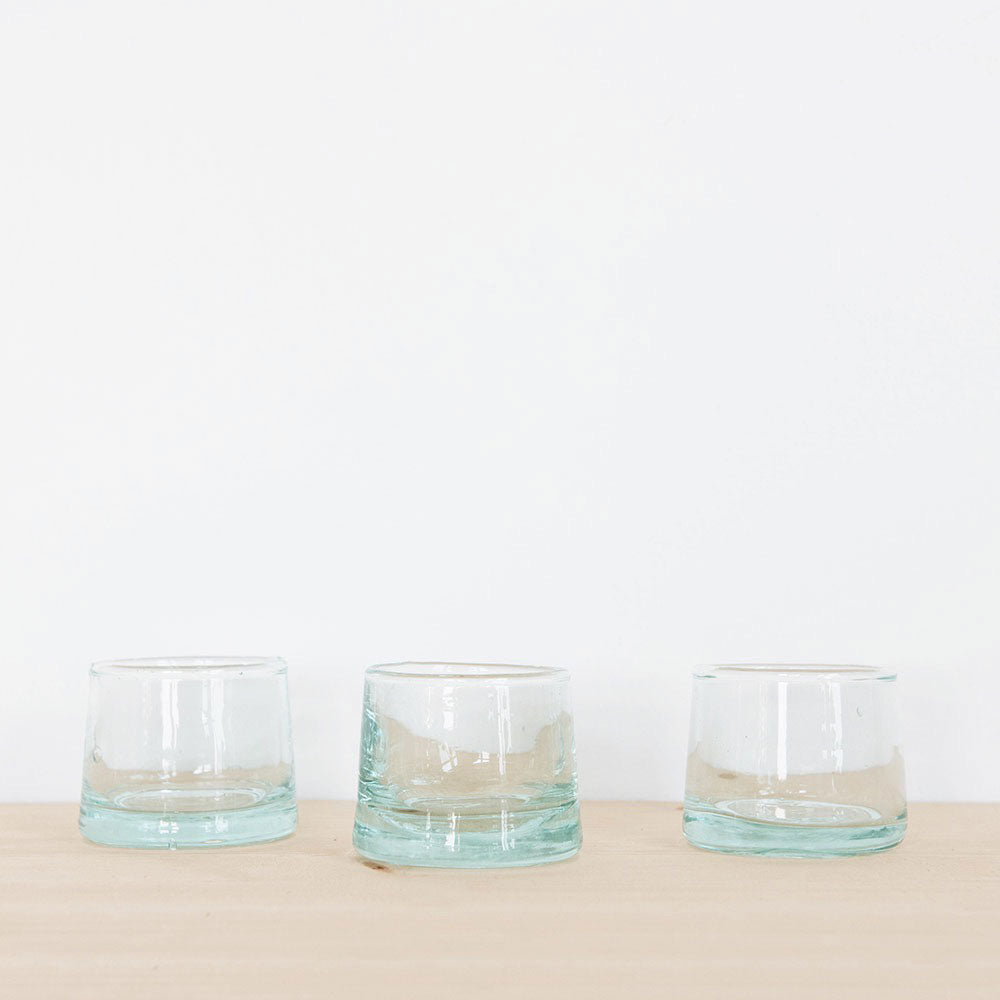 Recycled Glass Candle Holder (set of 2)