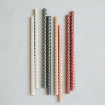 18" Taper Rope Candles - Petal