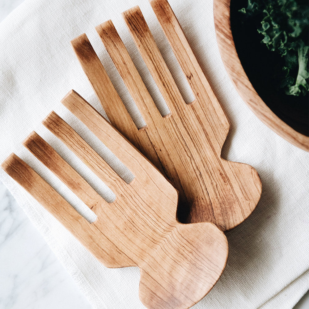 Olive Wood Salad Claws