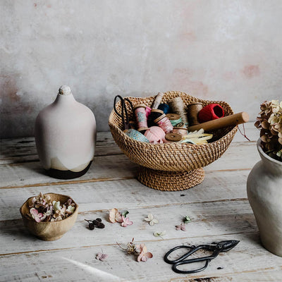 Rhode Rattan Scalloped Bowl