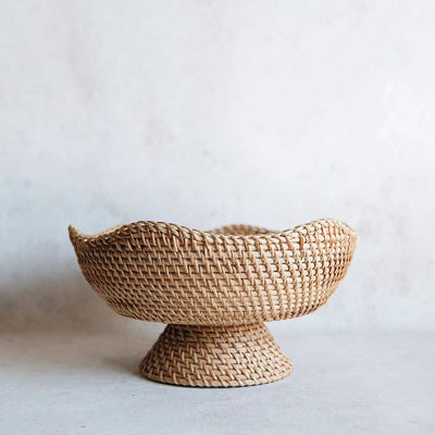 Rhode Rattan Scalloped Bowl