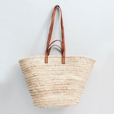 Double Handle Palm Leaf Shopper