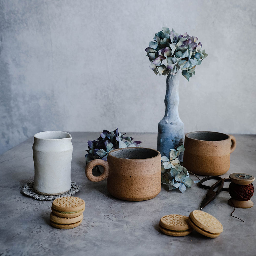 Ceramic Terracotta Cup with Handle