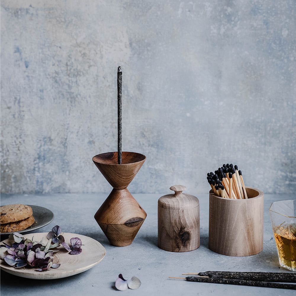 Small Walnut Lidded Pot