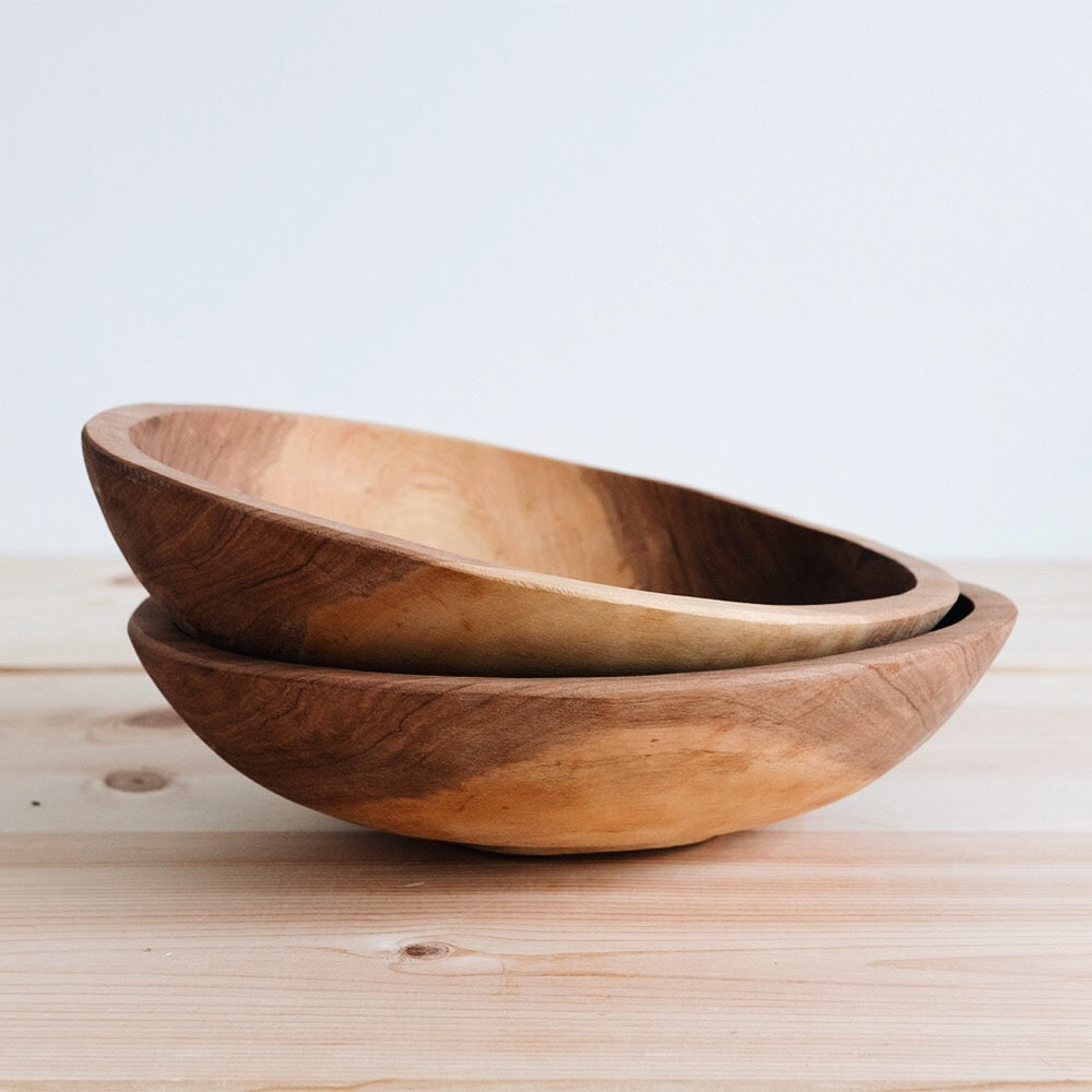 Hand Carved Wild Olive Wood Bowl - Large
