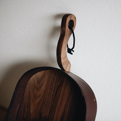 Walnut and Leather Dustpan