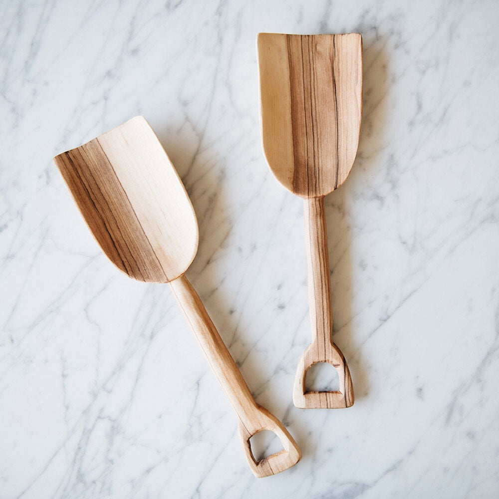 Wild Olive Wood Kitchen Bin Shovel