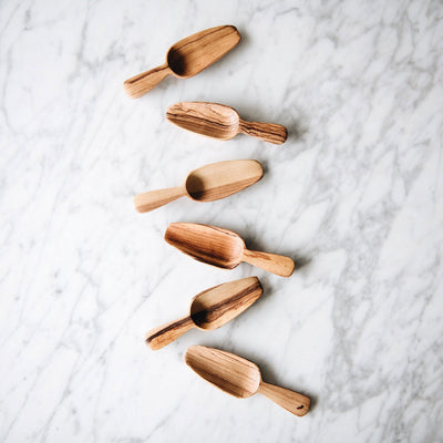 Wild Olive Wood Bin Scoop Set