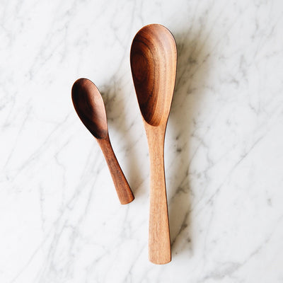 Acacia Wooden Oval Spoon Set